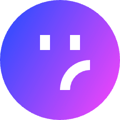 Smiley Unhappy Icon from Sharp Gradient Set