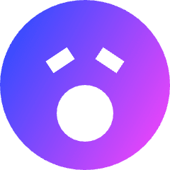 Smiley Yawn Icon from Sharp Gradient Set