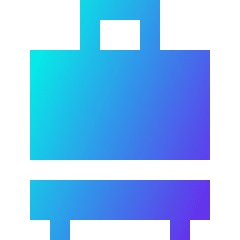 Suitcase Rolling Icon from Sharp Gradient Set