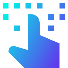 Braille Blind Icon from Sharp Gradient Set