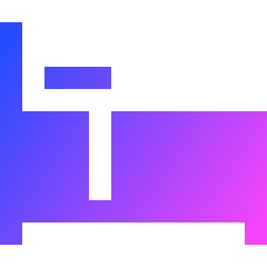 Hotel Bed 4 Icon from Sharp Gradient Set