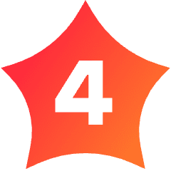 Hotel Four Star Icon from Sharp Gradient Set