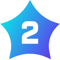 Hotel Two Star Icon from Sharp Gradient Set