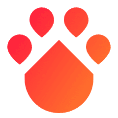 Pet Paw Icon from Sharp Gradient Set