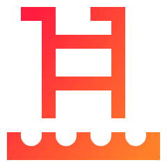 Pool Ladder Icon from Sharp Gradient Set