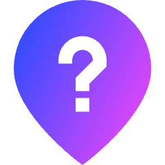 Location Pin Mark Help Icon from Sharp Gradient Set