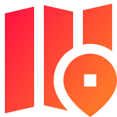 Map Location Icon from Sharp Gradient Set