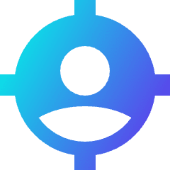 User Target Icon from Sharp Gradient Set