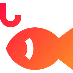Fishing Icon from Sharp Gradient Set