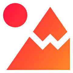 Mountain Icon from Sharp Gradient Set
