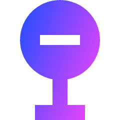 Traffic Sign Icon from Sharp Gradient Set