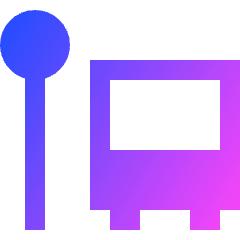 Bus Station Icon from Sharp Gradient Set