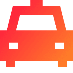 Car Taxi 2 Icon from Sharp Gradient Set