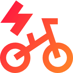 Electric Bicycle Icon from Sharp Gradient Set