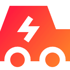 Electric Car Icon from Sharp Gradient Set