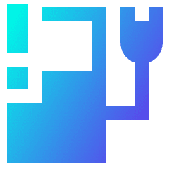 Electric Charging Station Alert Icon from Sharp Gradient Set