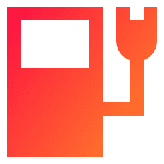 Electric Charging Station Icon from Sharp Gradient Set