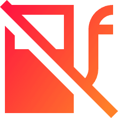 Empty Gas Icon from Sharp Gradient Set