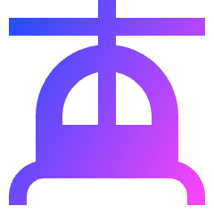 Helicopter Front Icon from Sharp Gradient Set