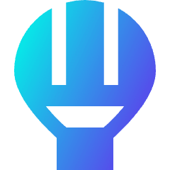 Hot Air Balloon Icon from Sharp Gradient Set