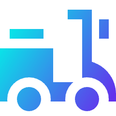 Motorcycle Courier Icon from Sharp Gradient Set