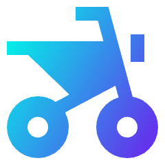 Motorcycle Side Icon from Sharp Gradient Set