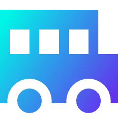 School Bus Side Icon from Sharp Gradient Set