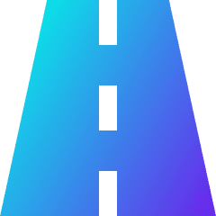 Street Road Icon from Sharp Gradient Set
