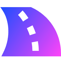 Street Road Curve Left Icon from Sharp Gradient Set