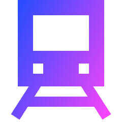 Train Front Icon from Sharp Gradient Set