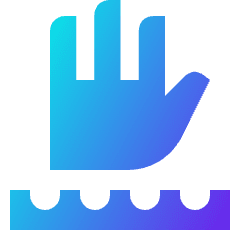 Deep Water Area Icon from Sharp Gradient Set