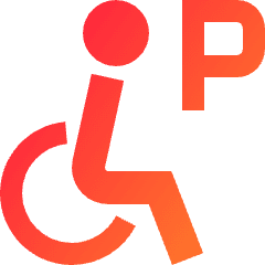 Disability Parking Icon from Sharp Gradient Set