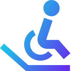 Disability Ramp Down Icon from Sharp Gradient Set