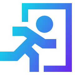 Emergency Exit Icon from Sharp Gradient Set