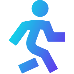 Figure Walking Icon from Sharp Gradient Set