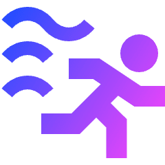 Fire Evacuation Icon from Sharp Gradient Set