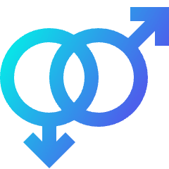 Gender Gay 1 Icon from Sharp Gradient Set