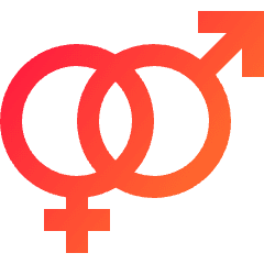 Gender Hetero Icon from Sharp Gradient Set