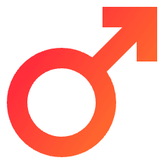 Man Symbol Icon from Sharp Gradient Set