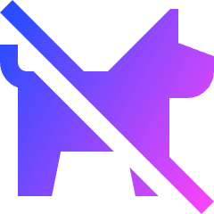 No Pets Allowed Icon from Sharp Gradient Set