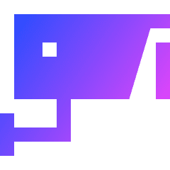 Surveillance Camera Icon from Sharp Gradient Set