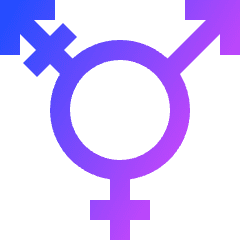 Transgender Symbol Icon from Sharp Gradient Set