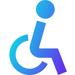 Wheelchair 1 Icon from Sharp Gradient Set