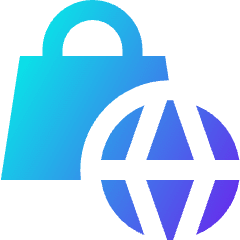 Online Shopping Icon from Sharp Gradient Set