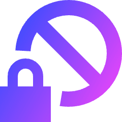 Permanent Block Account Security Icon from Sharp Gradient Set