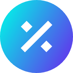Discount Percent Circle Icon from Sharp Gradient Set