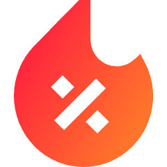 Discount Percent Fire Icon from Sharp Gradient Set