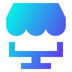 Store Computer Icon from Sharp Gradient Set