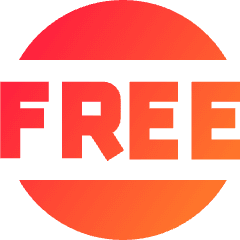 Tag Free Circle Icon from Sharp Gradient Set