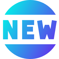 Tag New Circle Icon from Sharp Gradient Set
